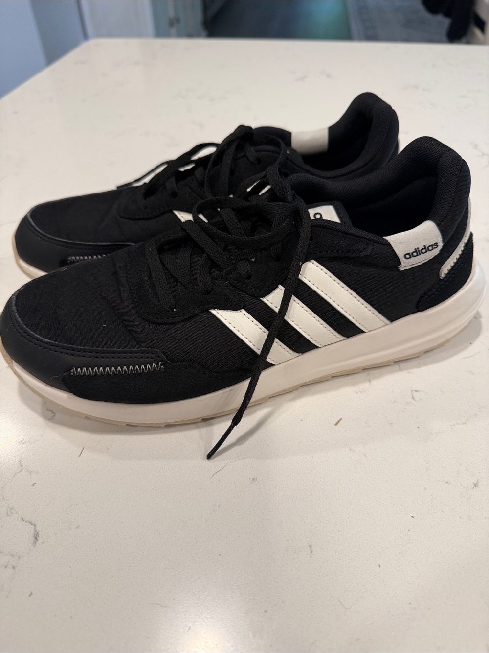 adidas Black Sneakers with White Three-Stripes - Picture 2 of 5